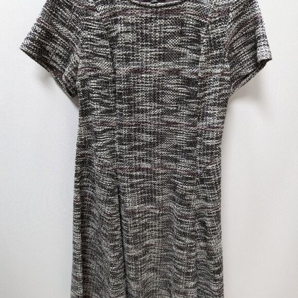 Lane Bryant Burgundy/White/Black Tweed Dress - Picture 1 of 2